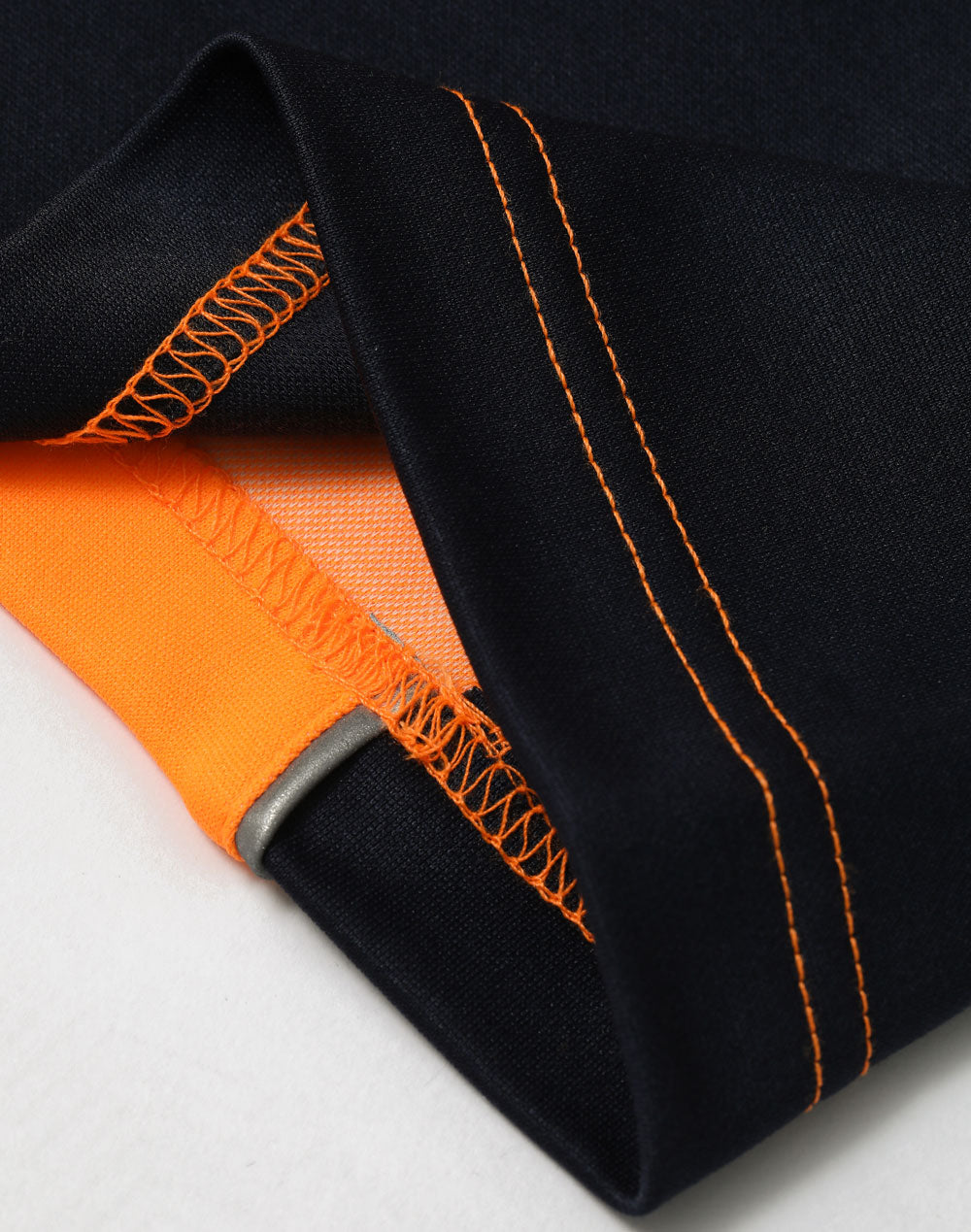 Hi-Vis Sustainable Cool-Breeze Safety Polo - Orange/Navy - View