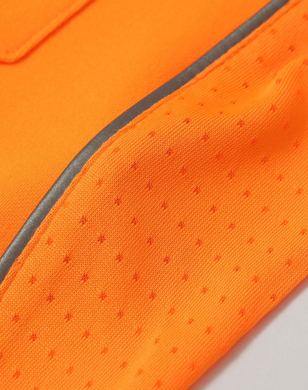 Hi-Vis Sustainable Cool-Breeze Safety Polo - Orange/Navy - View