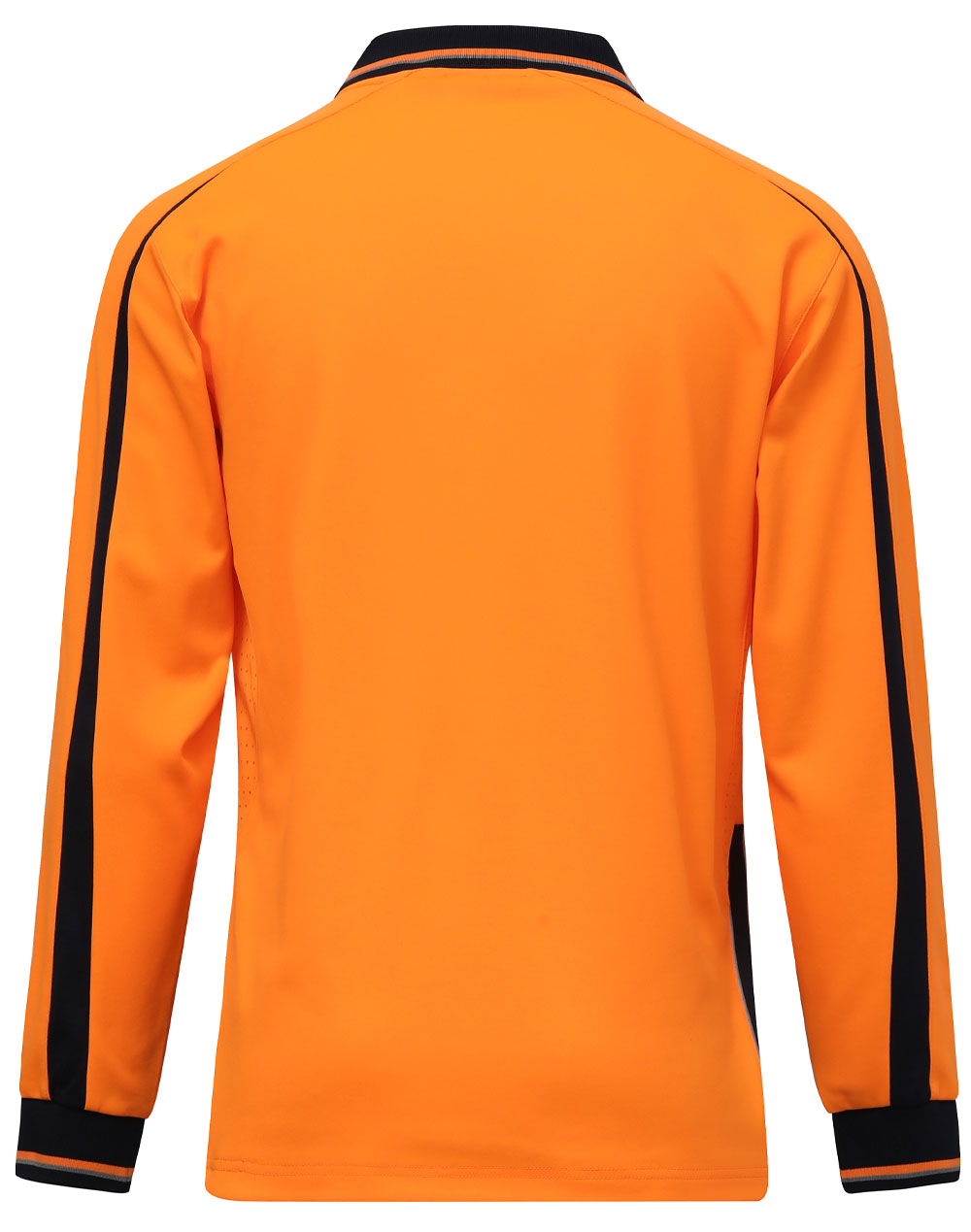 Hi-Vis Sustainable Cool-Breeze Safety Polo - Orange/Navy - Back