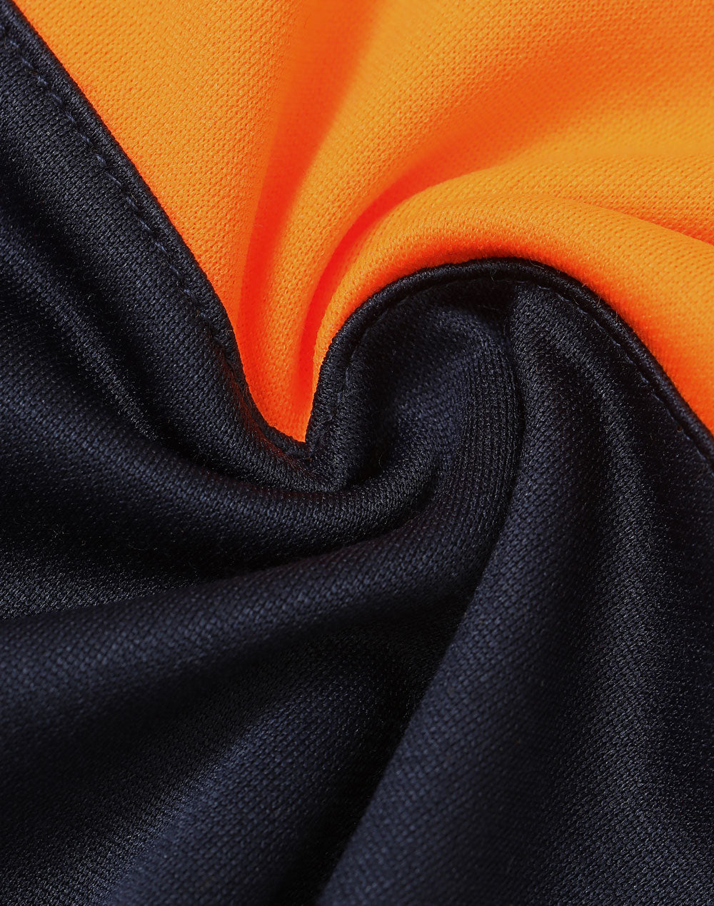 Hi-Vis Sustainable Cool-Breeze Safety Polo - Orange/Navy - Fabric