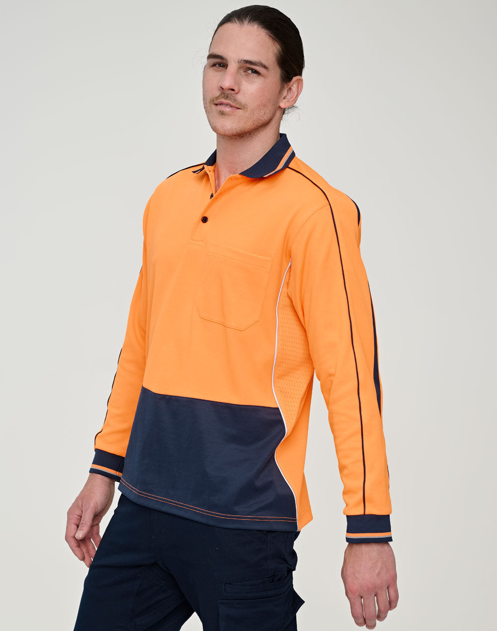 Hi-Vis Sustainable Cool-Breeze Safety Polo - view
