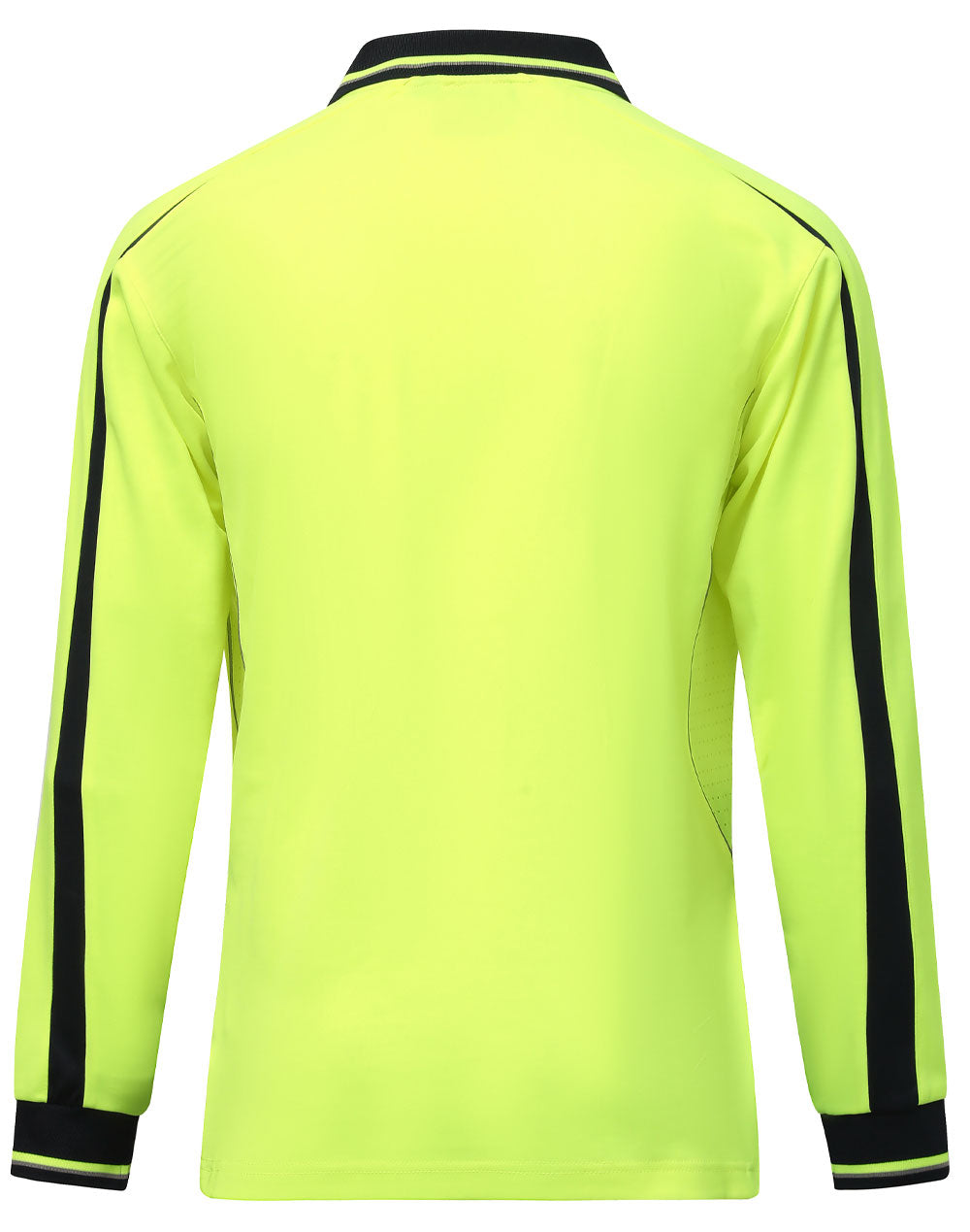 Hi-Vis Sustainable Cool-Breeze Safety Polo - Yellow/Navy - Back