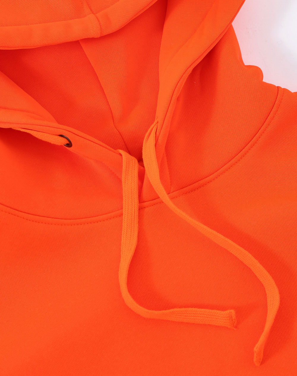 Hi-Vis Two Tone Water Resistant Fleece Hoodie - Orange/Navy - View