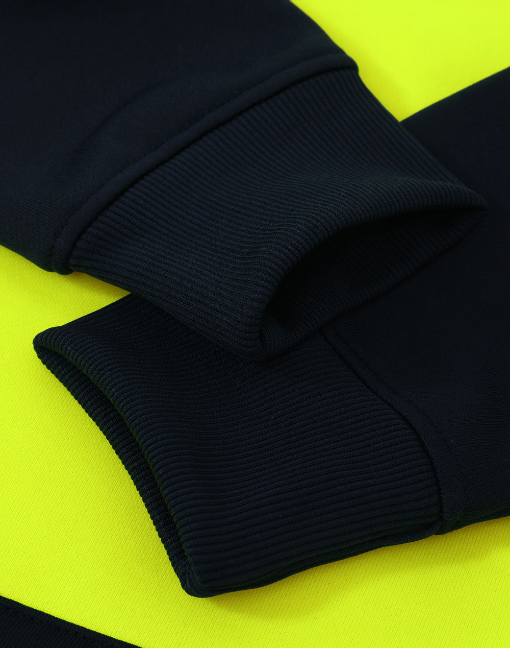 Hi-Vis Two Tone Water Resistant Fleece Hoodie - Yellow/Navy - View