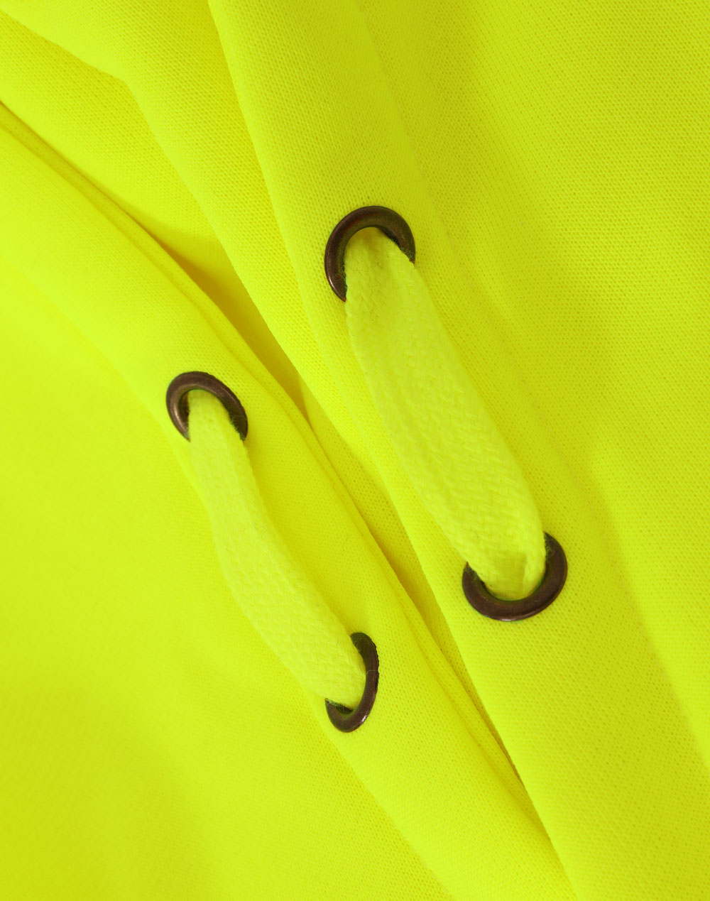 Hi-Vis Two Tone Water Resistant Fleece Hoodie - Yellow/Navy - View
