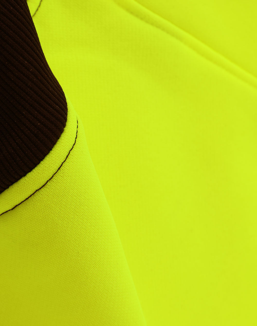 Hi-Vis Two Tone Water Resistant Fleece Hoodie - Yellow/Navy - Fabric