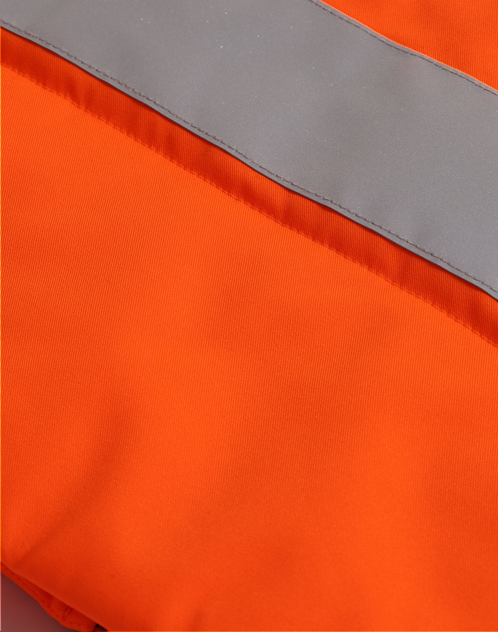 Unisex Hi-Vis Hooded Puffer Vest - Orange/Navy - Fabric