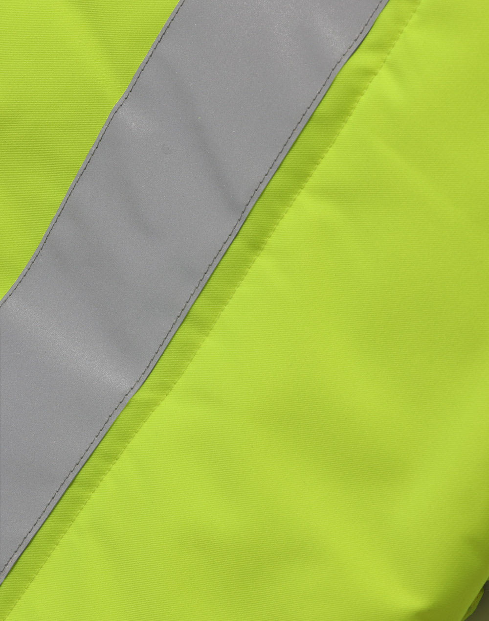 Unisex Hi-Vis Hooded Puffer Vest - Yellow/Navy - Fabric