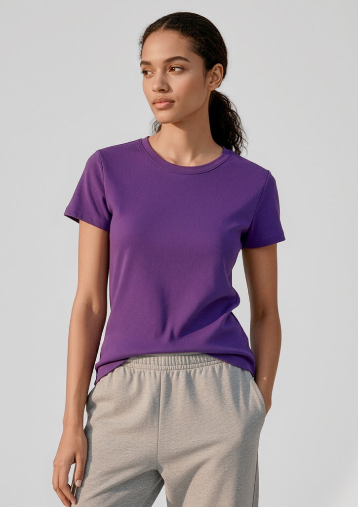 Ice Womens Short Sleeve Tee - Purple - Model