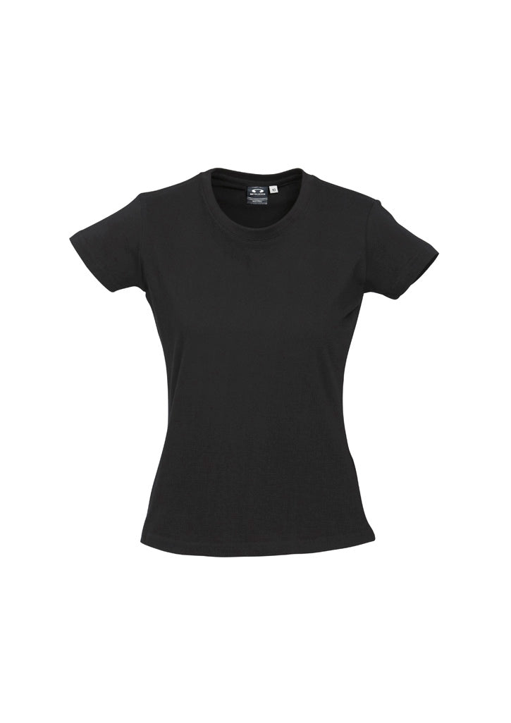 Ice Womens Short Sleeve Tee - Black - Front
