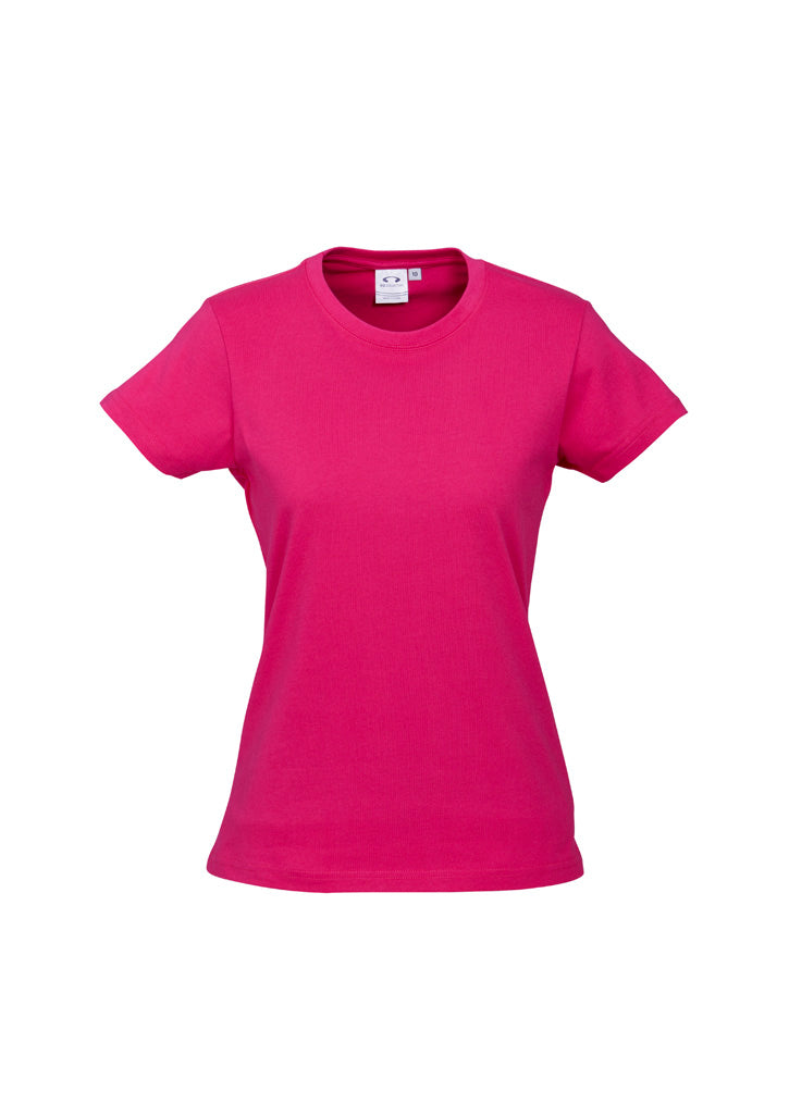 Ice Womens Short Sleeve Tee - Fuchsia - Front
