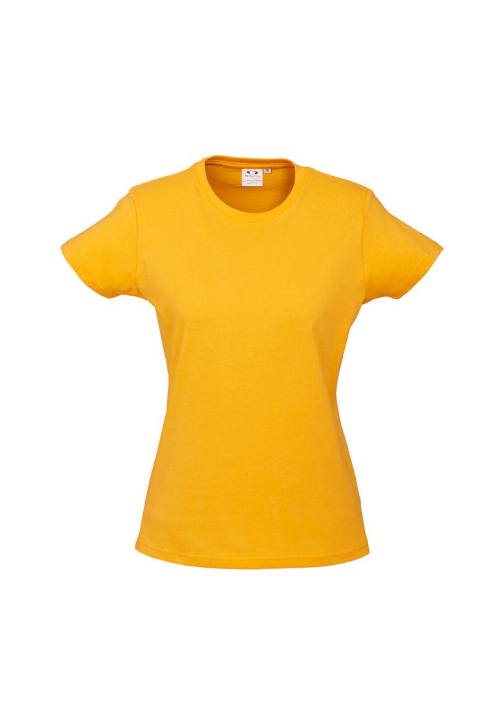 Ice Womens Short Sleeve Tee - Gold - Front