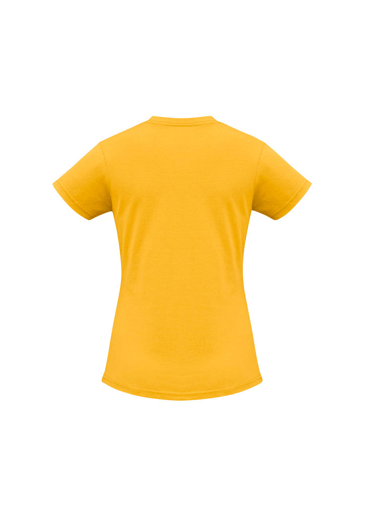 Ice Womens Short Sleeve Tee - Gold - Back