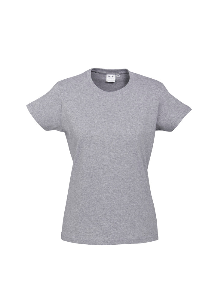 Ice Womens Short Sleeve Tee - Grey Marle - Front