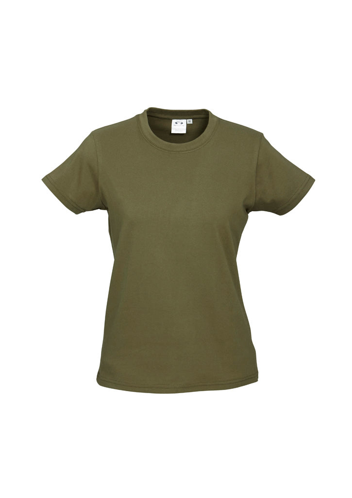Ice Womens Short Sleeve Tee - Khaki - Front