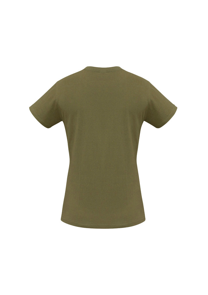Ice Womens Short Sleeve Tee - Khaki - Back