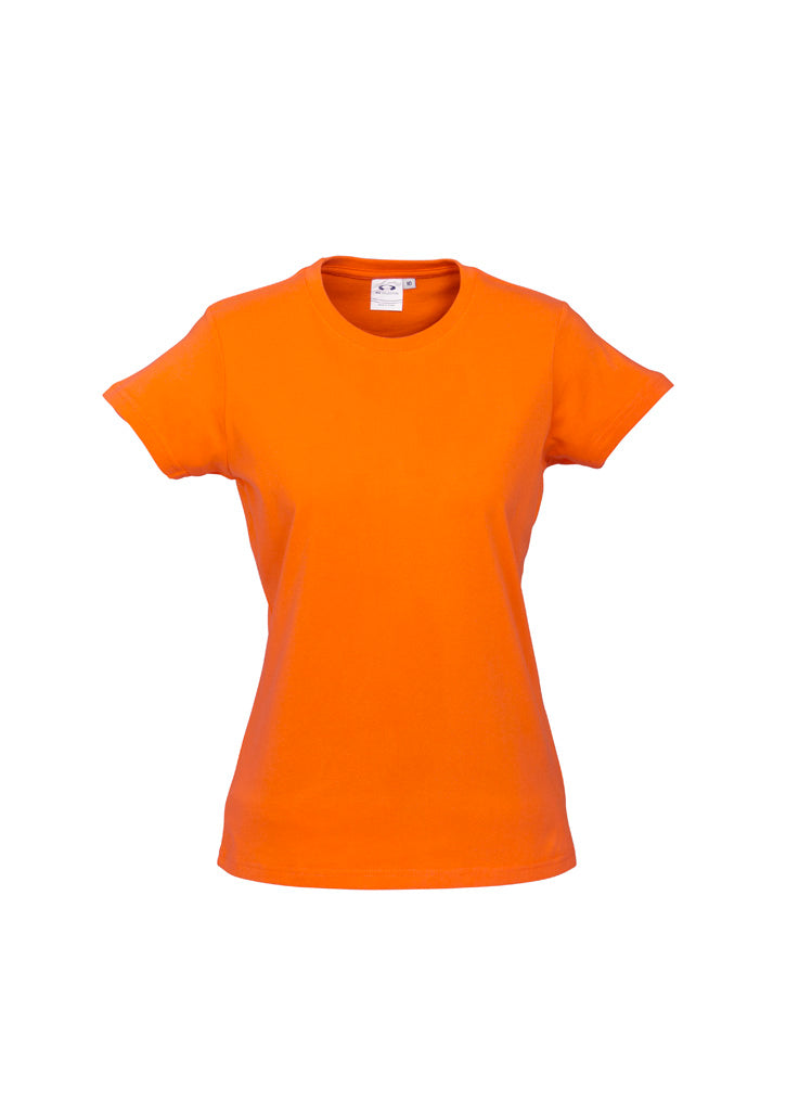 Ice Womens Short Sleeve Tee - Orange - Front