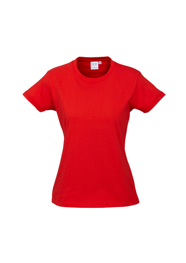 Ice Womens Short Sleeve Tee - Red - Front