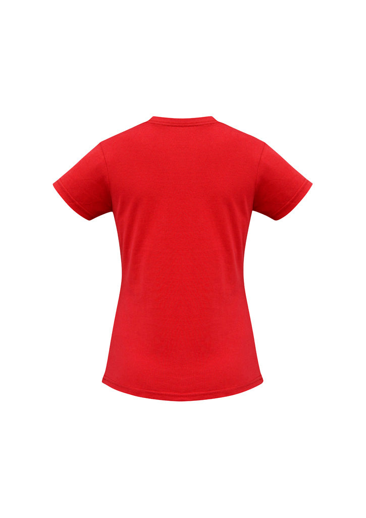 Ice Womens Short Sleeve Tee - Red - Back