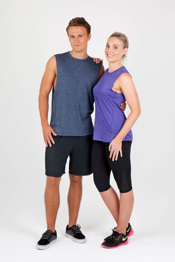 Mens Heather SLEEVELESS Tee - Greatness Range - view