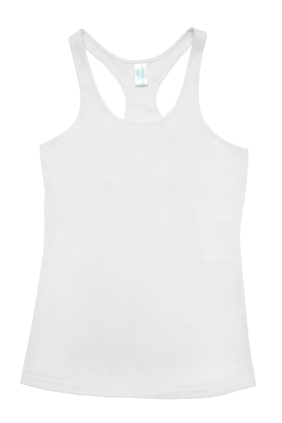 Womens Tback Singlet - White - Front