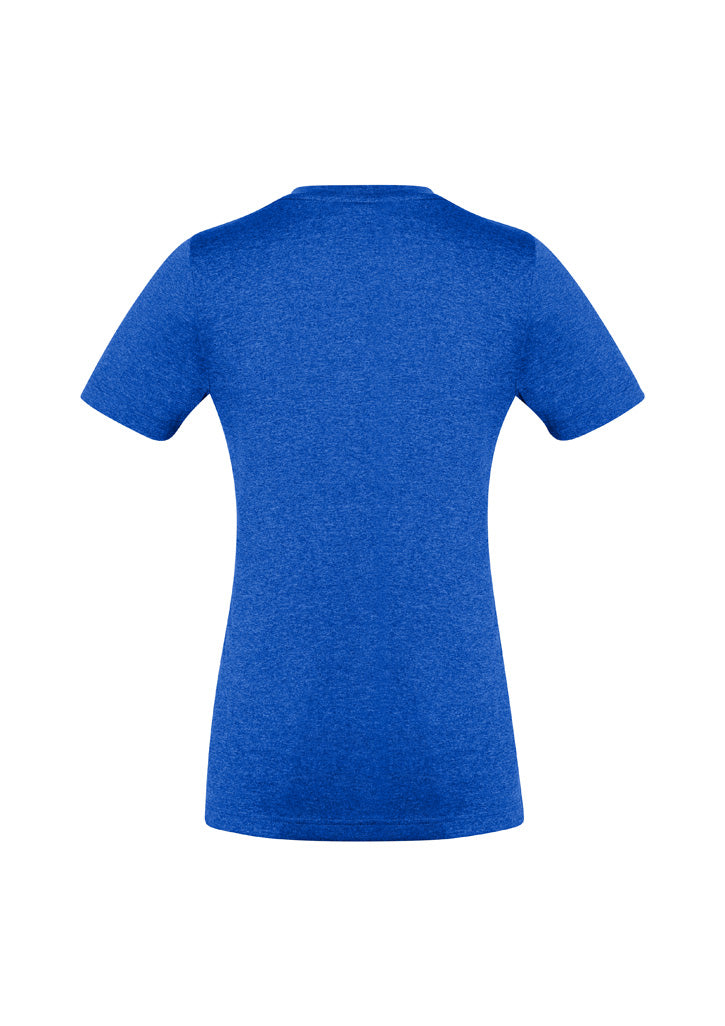 Aero Womens Short Sleeve Tee - Electric Blue - Back