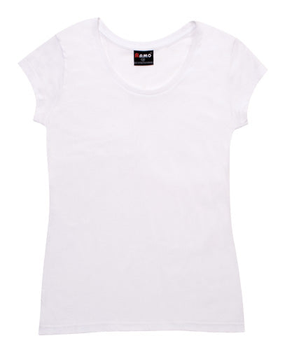 Women's Jersey Scoop  Neck T-shirt - White - Front