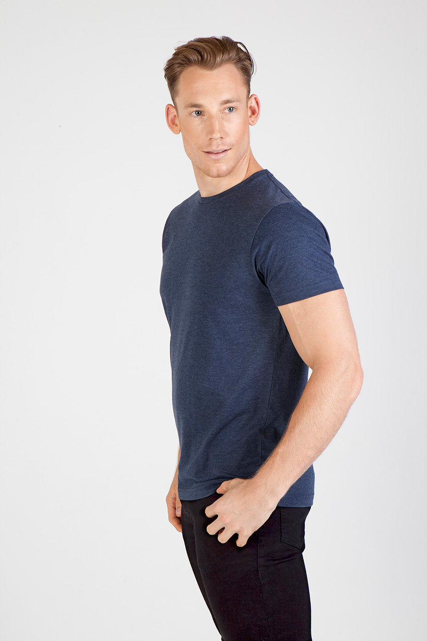 Men's / Unisex Marl Crew Neck T-shirt - view