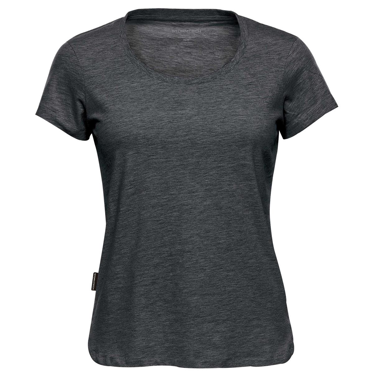 Women's Torcello Crew Neck Tee - Graphite Heather - Front