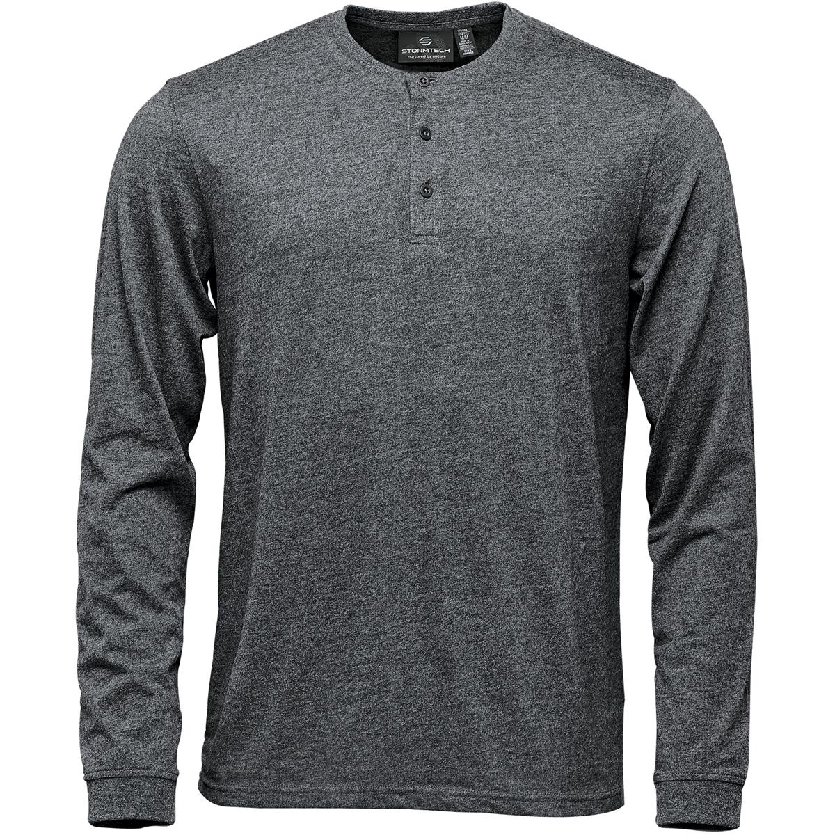 Men's Torcello L/S Henley - Graphite Heather - Front