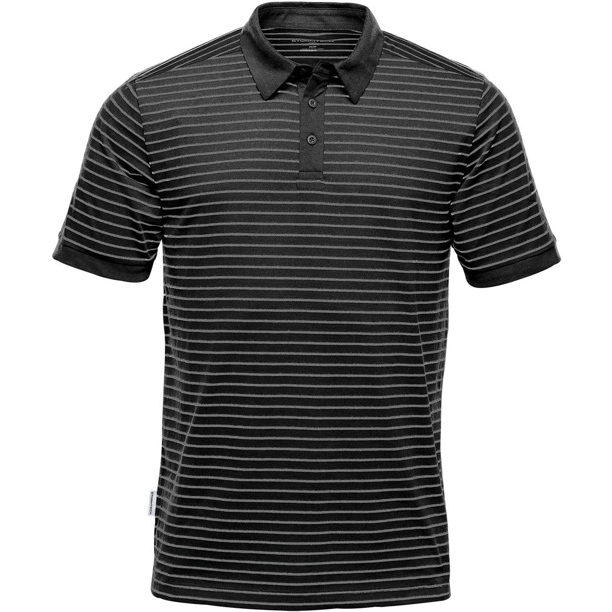 Men's Railtown Polo - Black / Grey Heather - Front