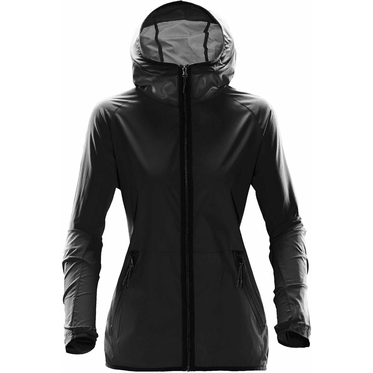 Women's Ozone Hooded Shell - Black - Front