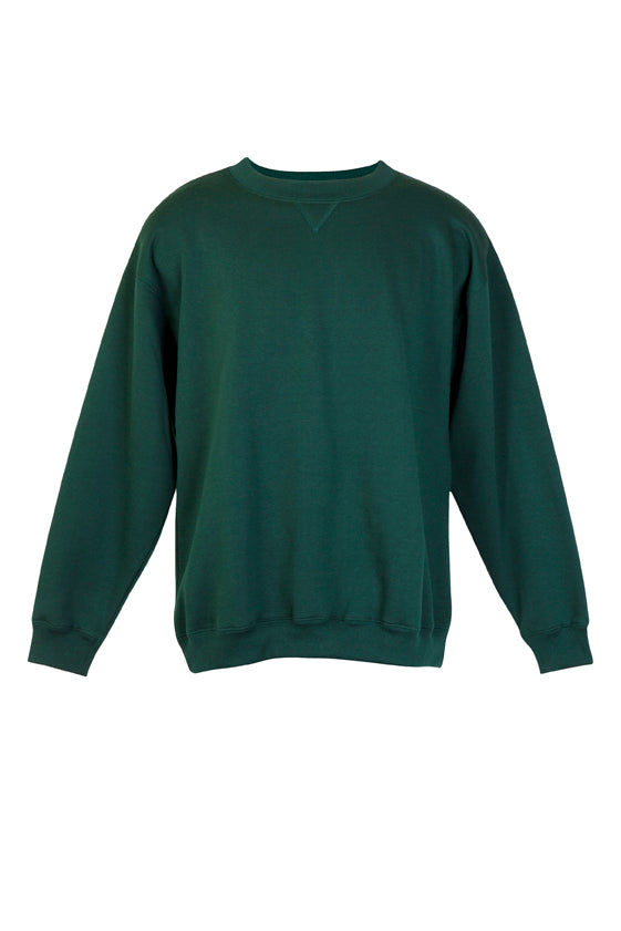 Adult Poly cotton fleece sloppy joe - Bottle Green - Front