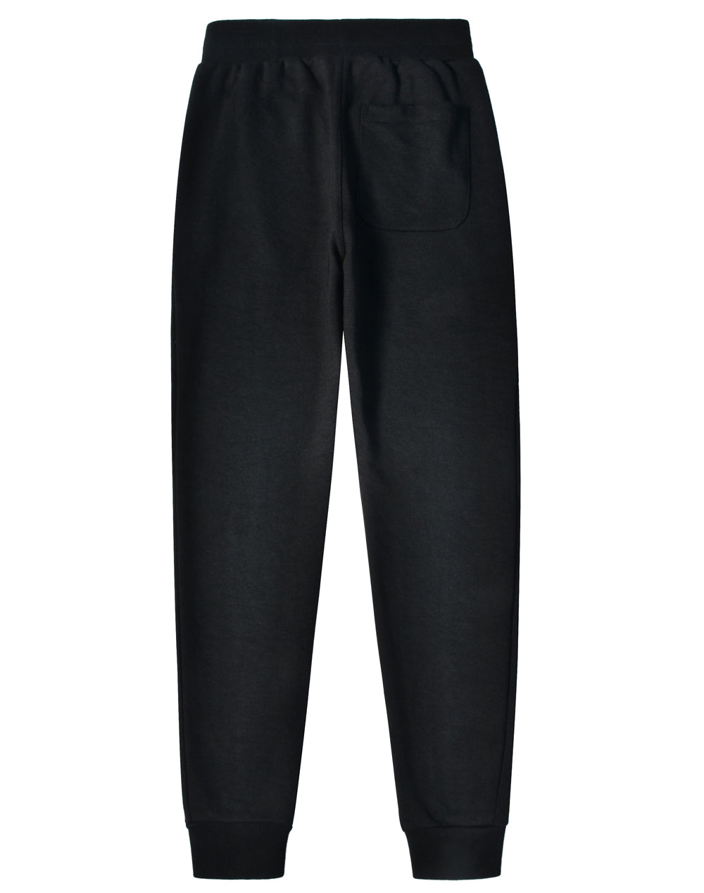 Kids French Terry Track Pants - Black - Back