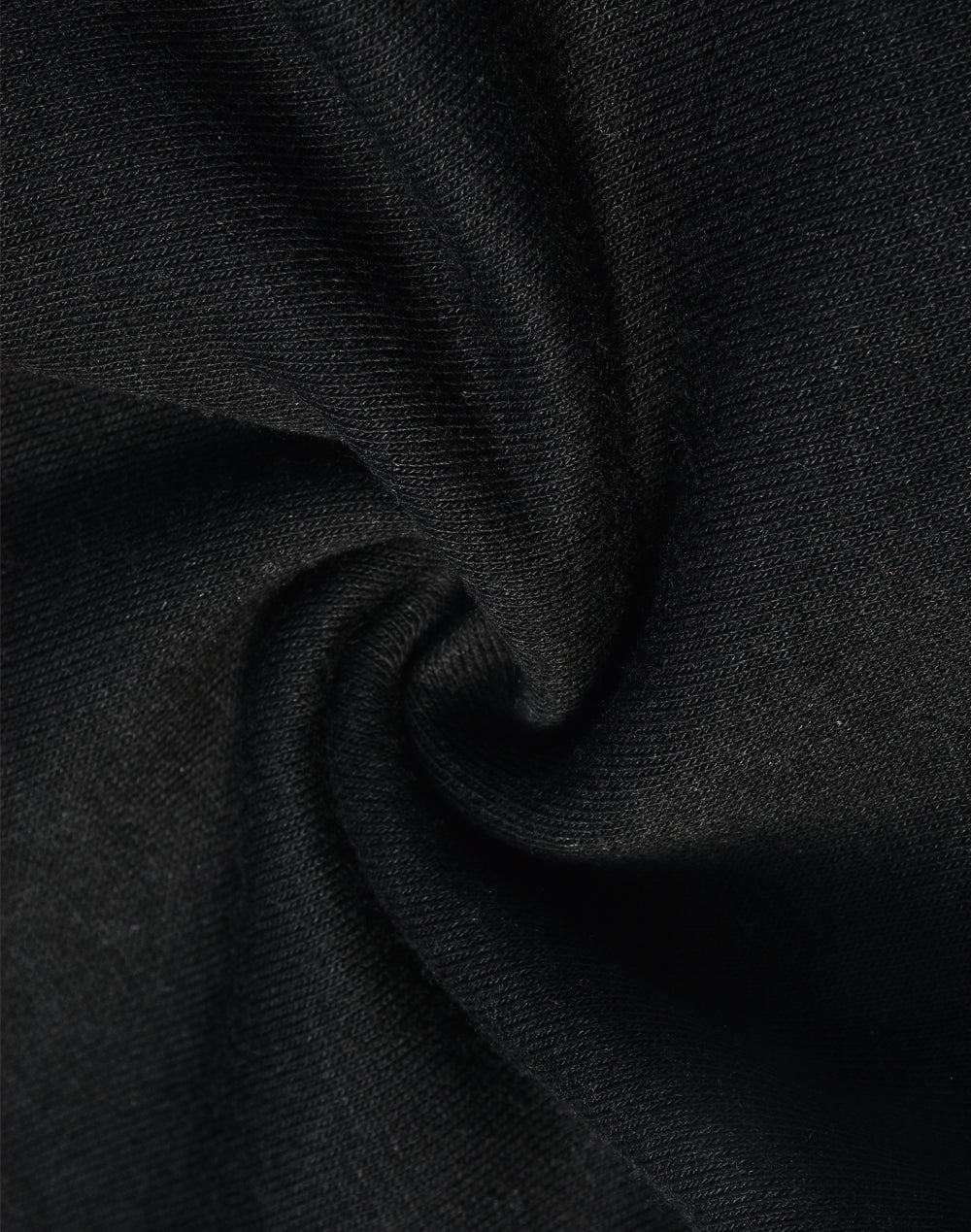 Kids French Terry Track Pants - Black - Fabric