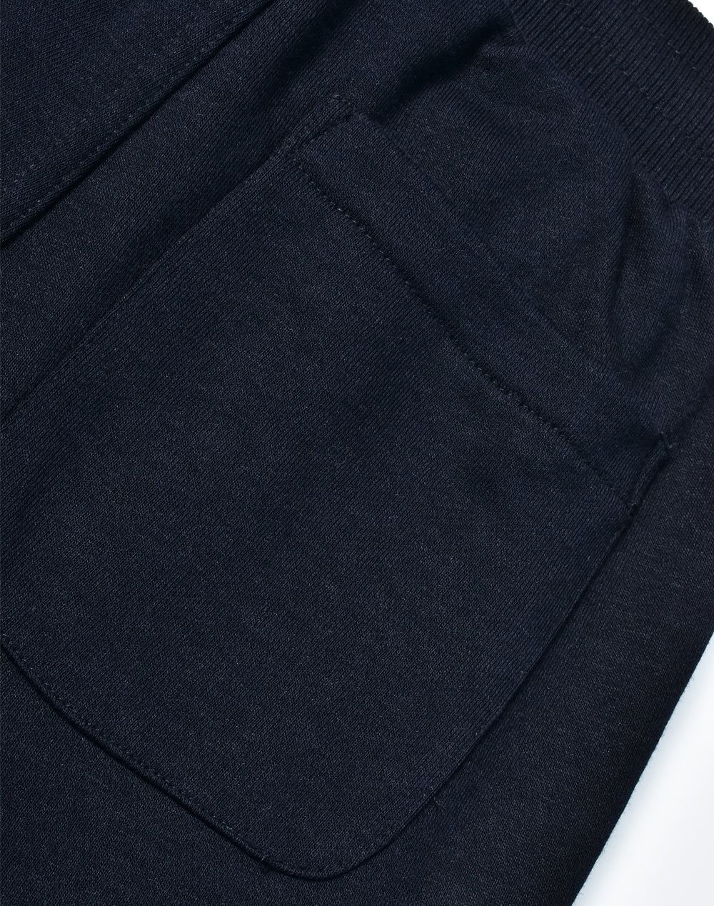 Kids French Terry Track Pants - Navy - Back