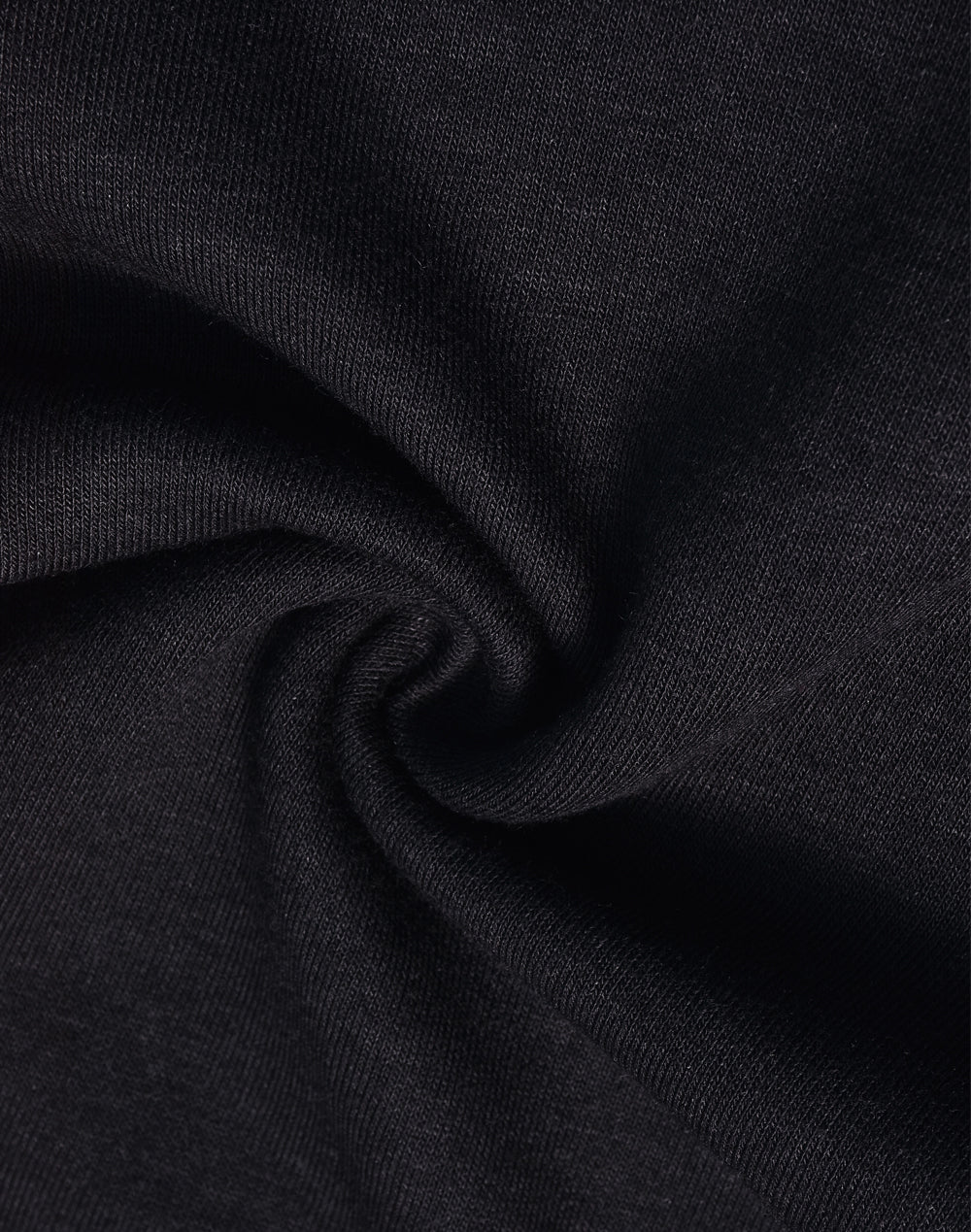 Adults French Terry Track Pants - Black - Fabric
