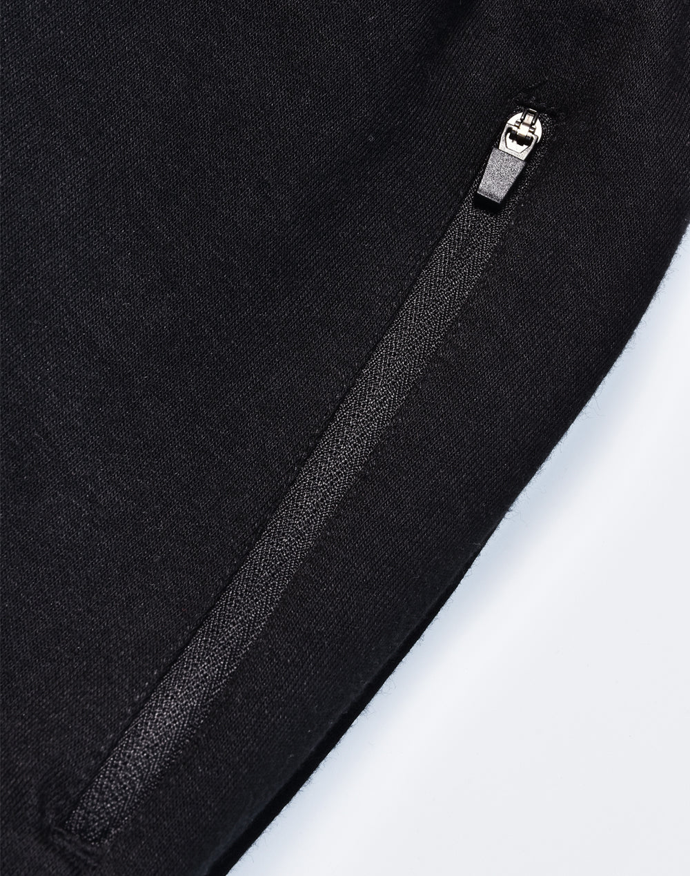 Adults French Terry Track Pants - Black - View