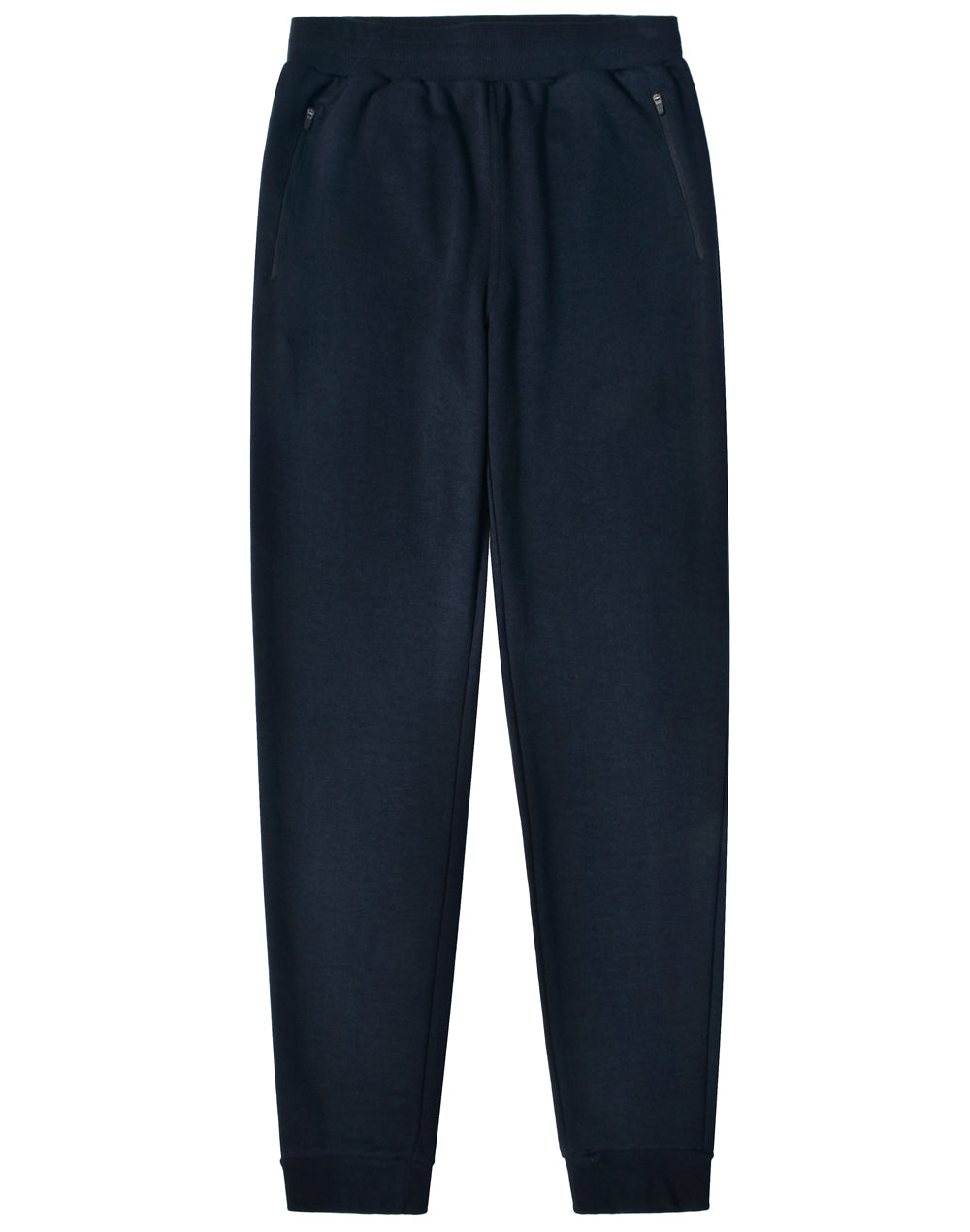 Adults French Terry Track Pants - Navy - Front