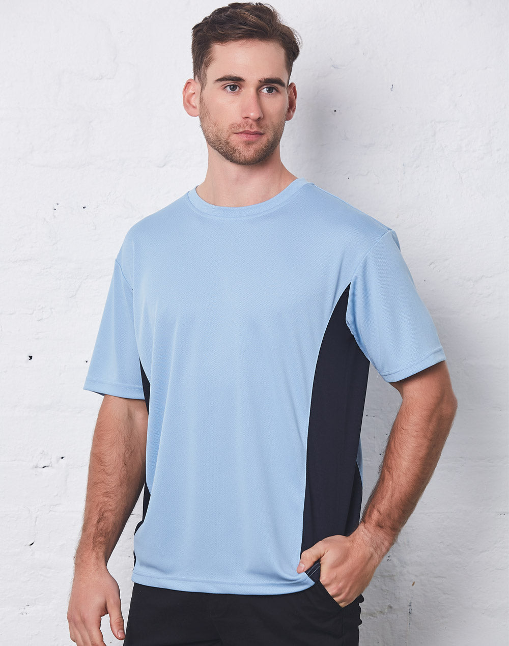 Teammate Tee Unisex - Skyblue/Navy - View