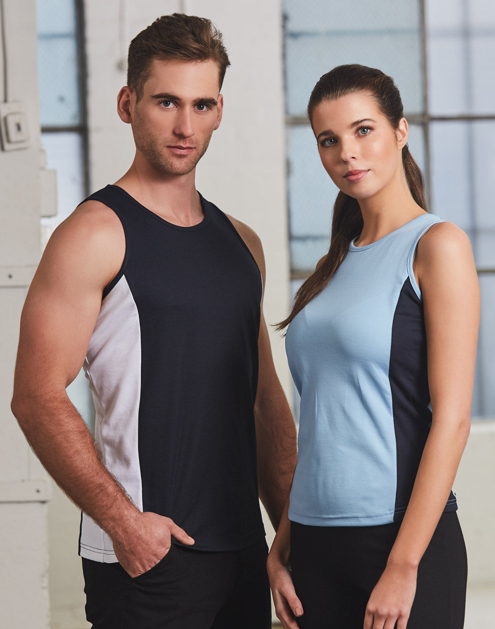 Teammate Singlet Ladies' - Skyblue/Navy - View