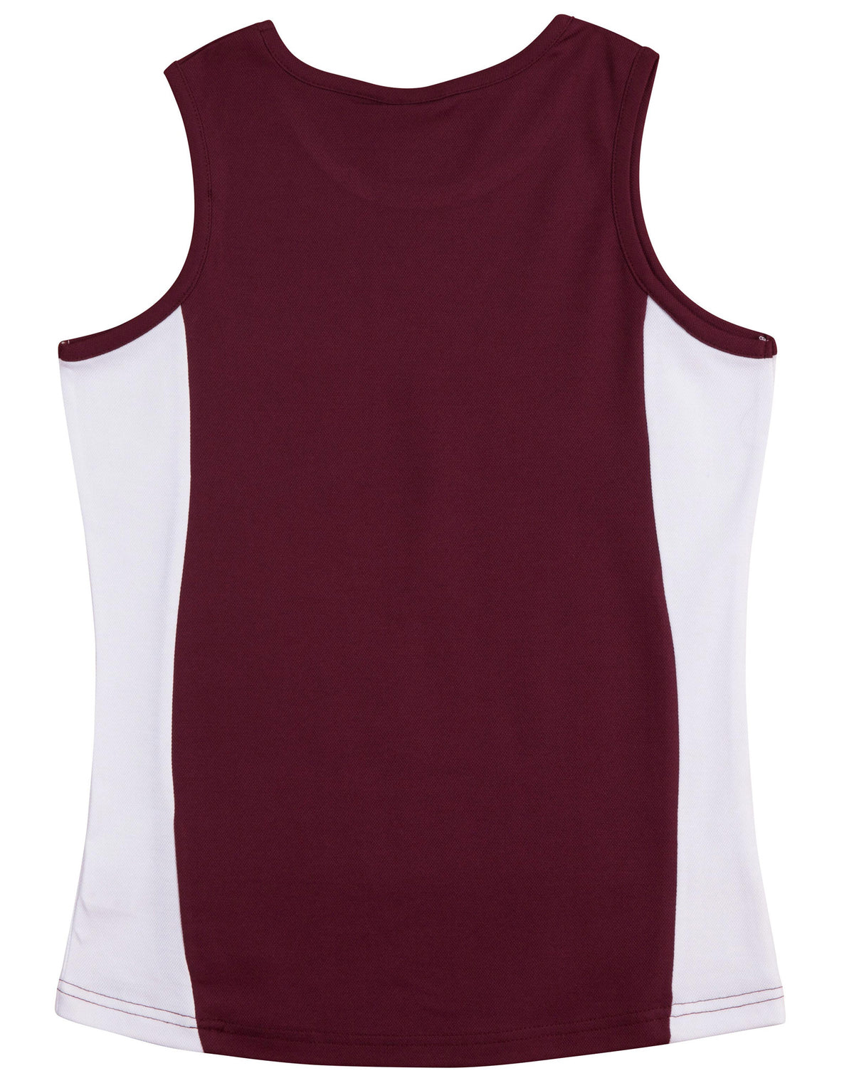 Teammate Singlet Ladies' - Maroon/White - Back