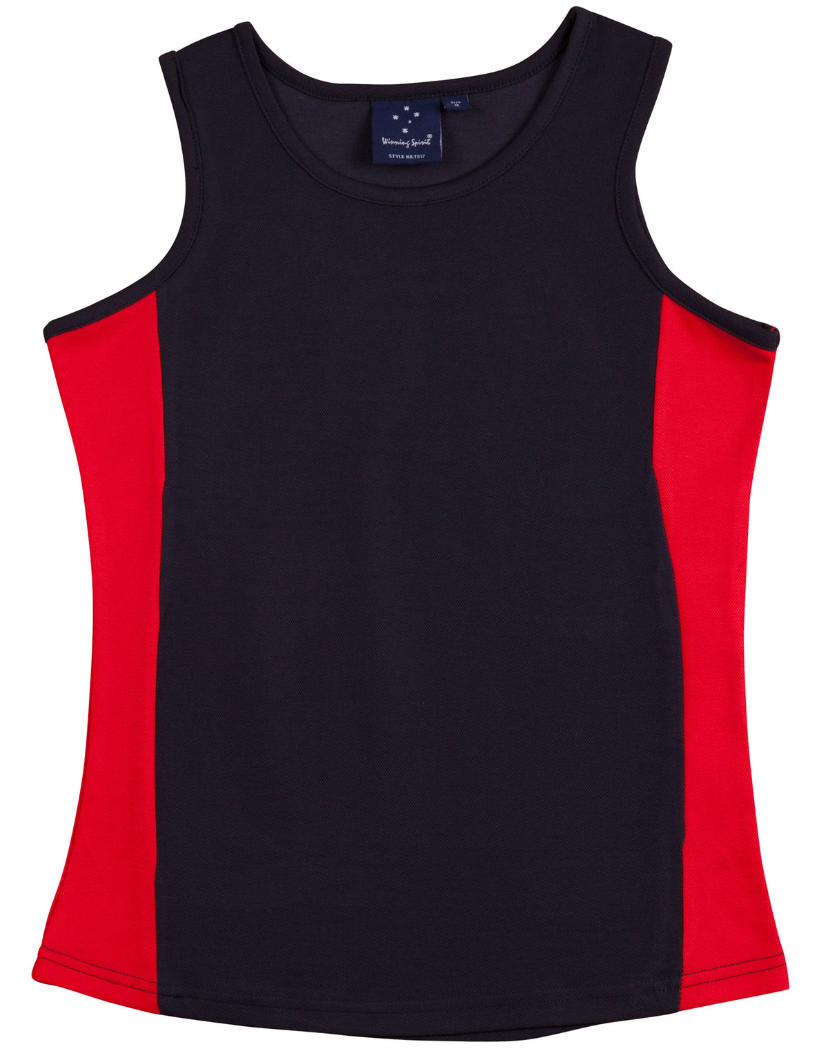 Teammate Singlet Ladies' - Navy/Red - Front
