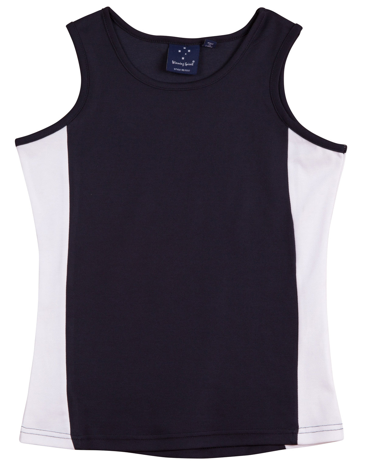 Teammate Singlet Ladies' - Navy/White - Front
