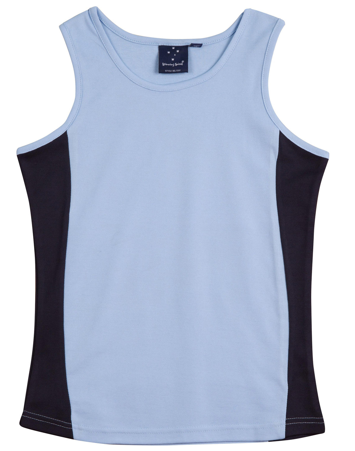 Teammate Singlet Ladies' - Skyblue/Navy - Front