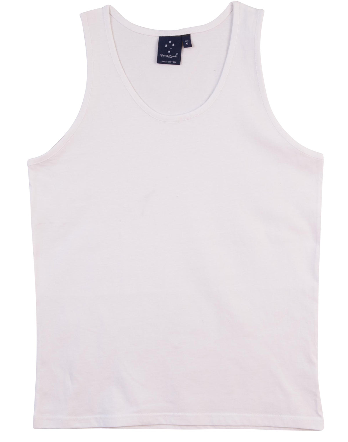 Trainer's Cotton Singlet Men's - White - Front