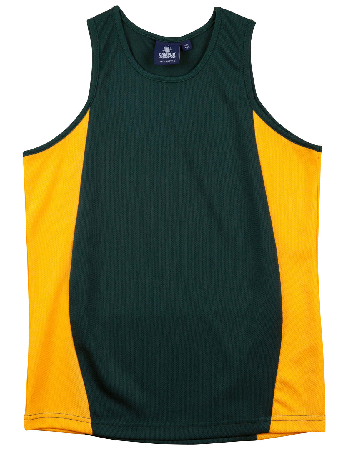 Teammate Singlet Kids - Bottle/Gold - Front
