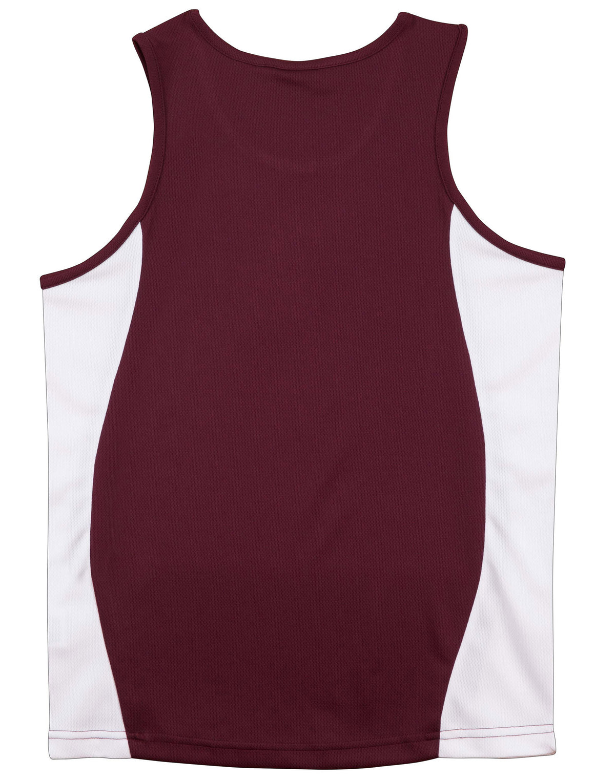 Teammate Singlet Kids - Maroon/White - Back