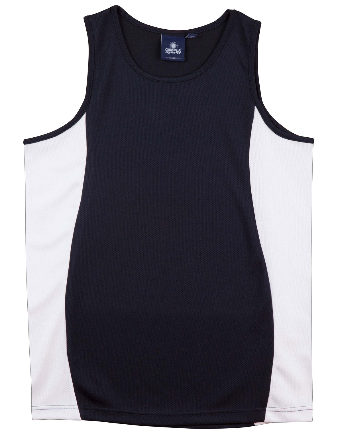 Teammate Singlet Kids - Navy/White - Front