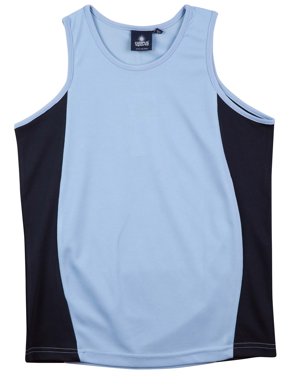 Teammate Singlet Kids - Skyblue/Navy - Front